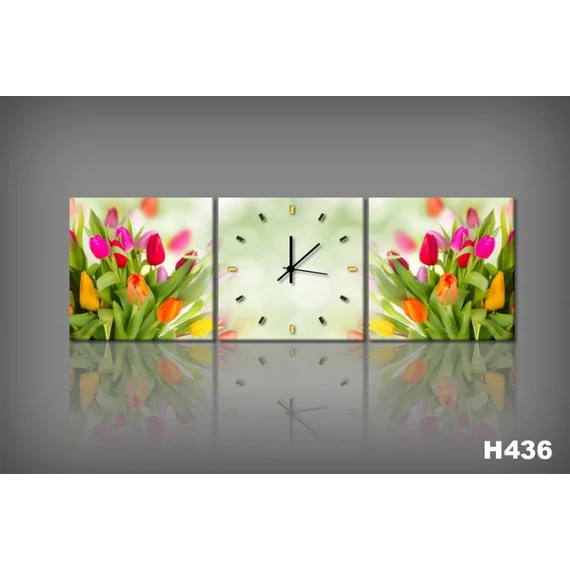 Vászonkép Faliórával tulipano vibrato H436
