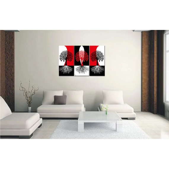 Digital Art vászonkép | 1210-S Rosso Alberi Neri Three