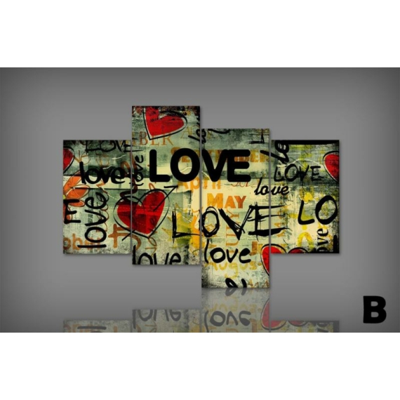 Digital Art vászonkép | 3001 Love Graffiti Quatri S