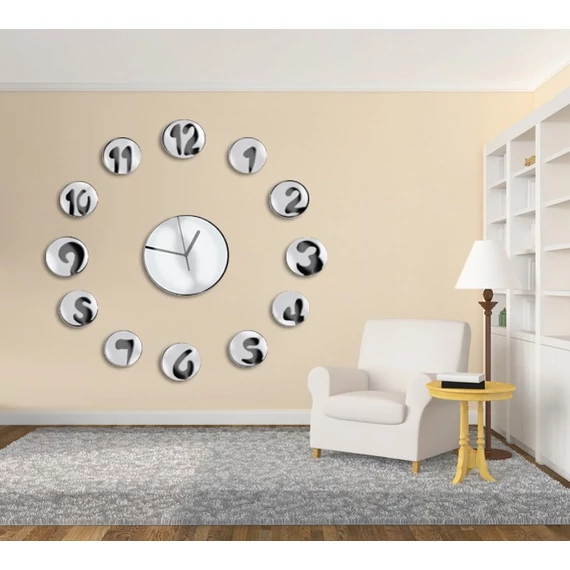 BIG 4063S kreatív falióra 50 cm- ezüst