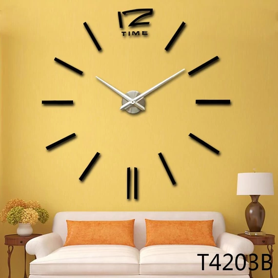 LARGE 320B óriás falióra 50 cm- fekete