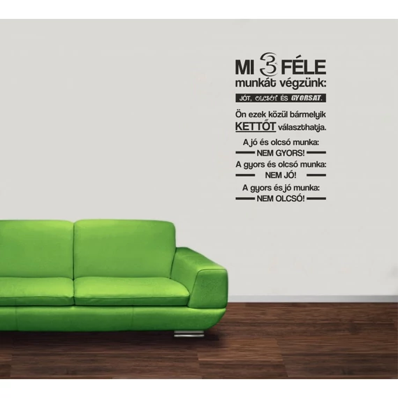 ByHome J50_3 féle munka faltetoválás
