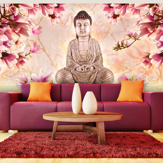 XXL Fotótapéta - Buddha and magnolia_KK 550x270 cm