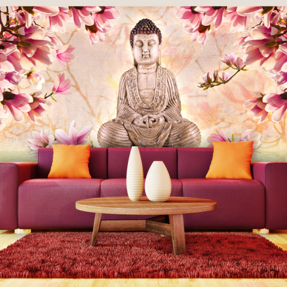 XXL Fotótapéta - Buddha and magnolia_KK 550x270 cm