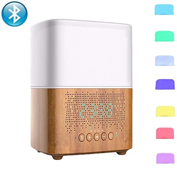 Aroma párologtató bluetooth hangszóróval órával és ébresztő funkcióval - 5001