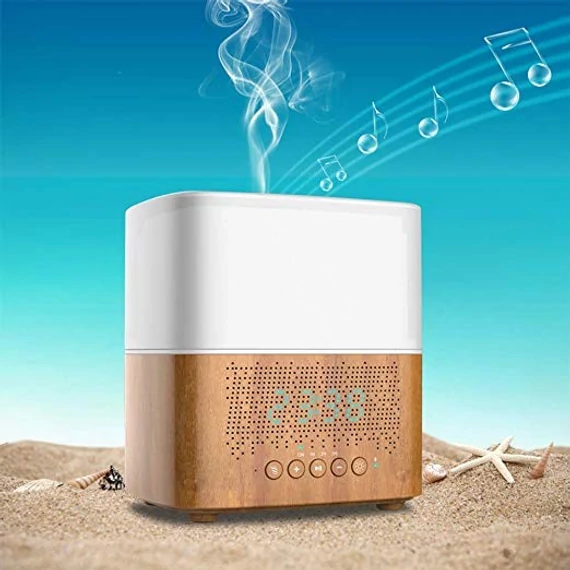 Aroma párologtató bluetooth hangszóróval órával és ébresztő funkcióval - 5001