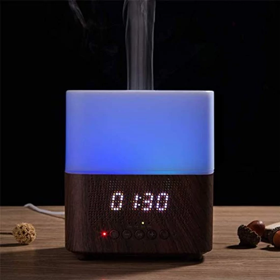 Aroma párologtató bluetooth hangszóróval órával és ébresztő funkcióval - 5001