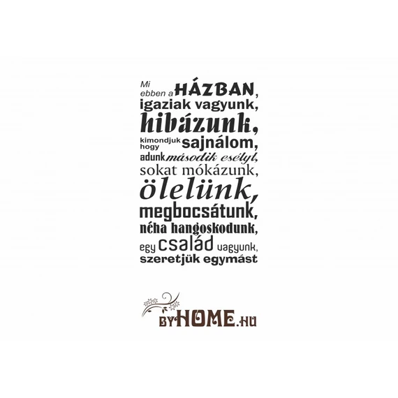 ByHome Felirat 14 faltetoválás