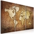 Kép 1/4 - Kép - World Map: Brown Texture