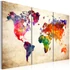 Kép 1/4 - Kép - The World's Map in Watercolor